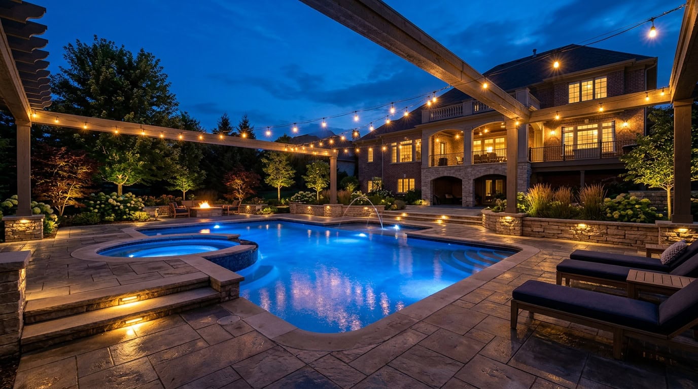 Plainfield, IL deck & patio lighting installation