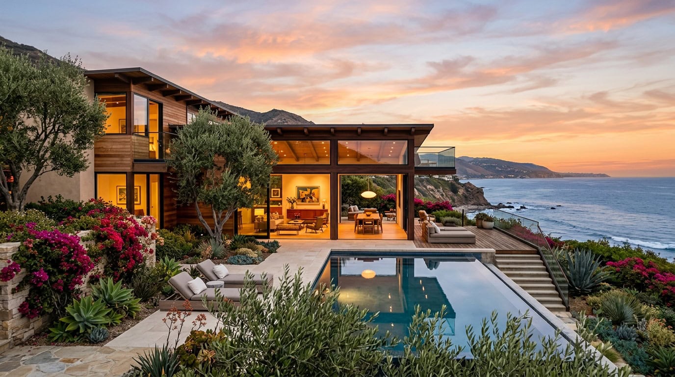 California home with lighting installation