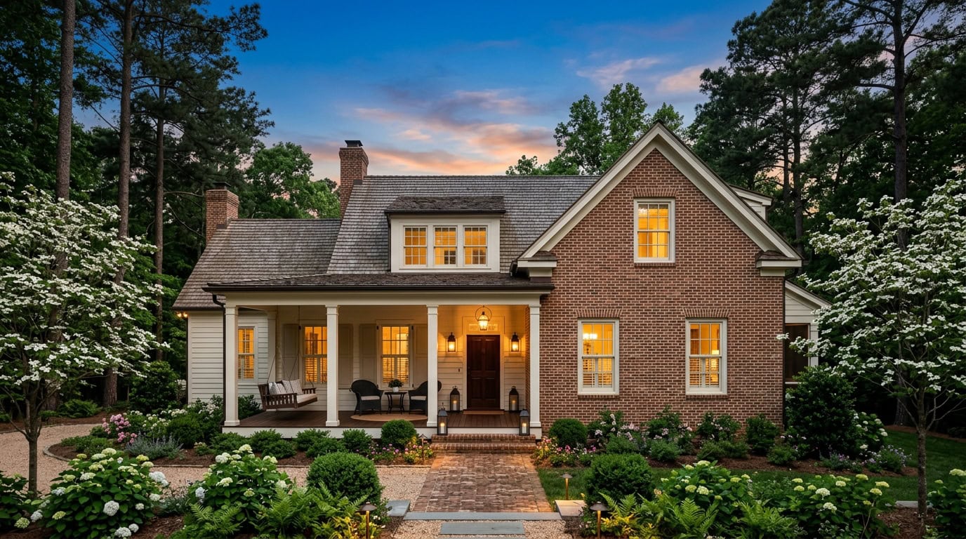 North Carolina home with lighting installation